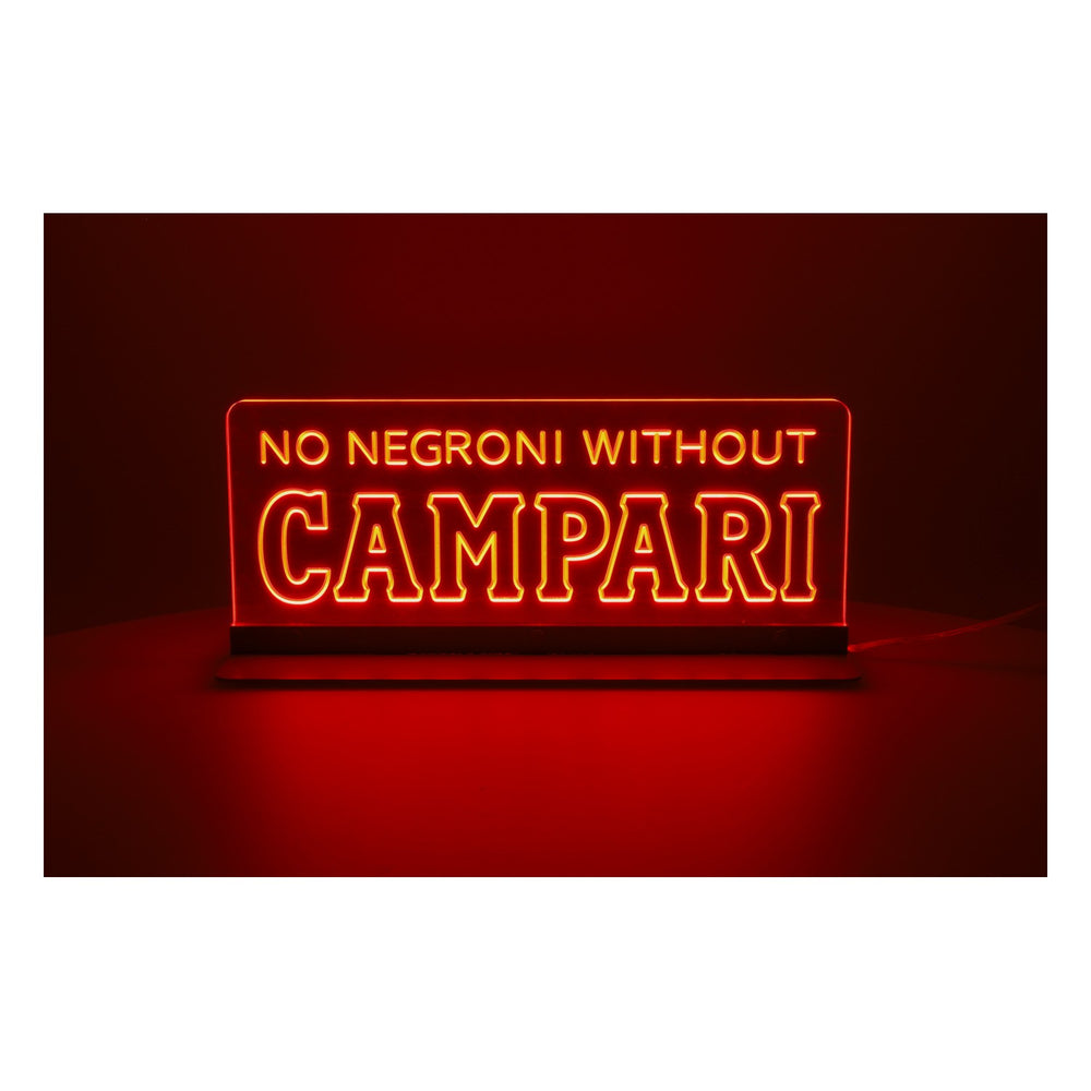 Enseigne lumineuse LED Campari « No Negroni Without Campari »