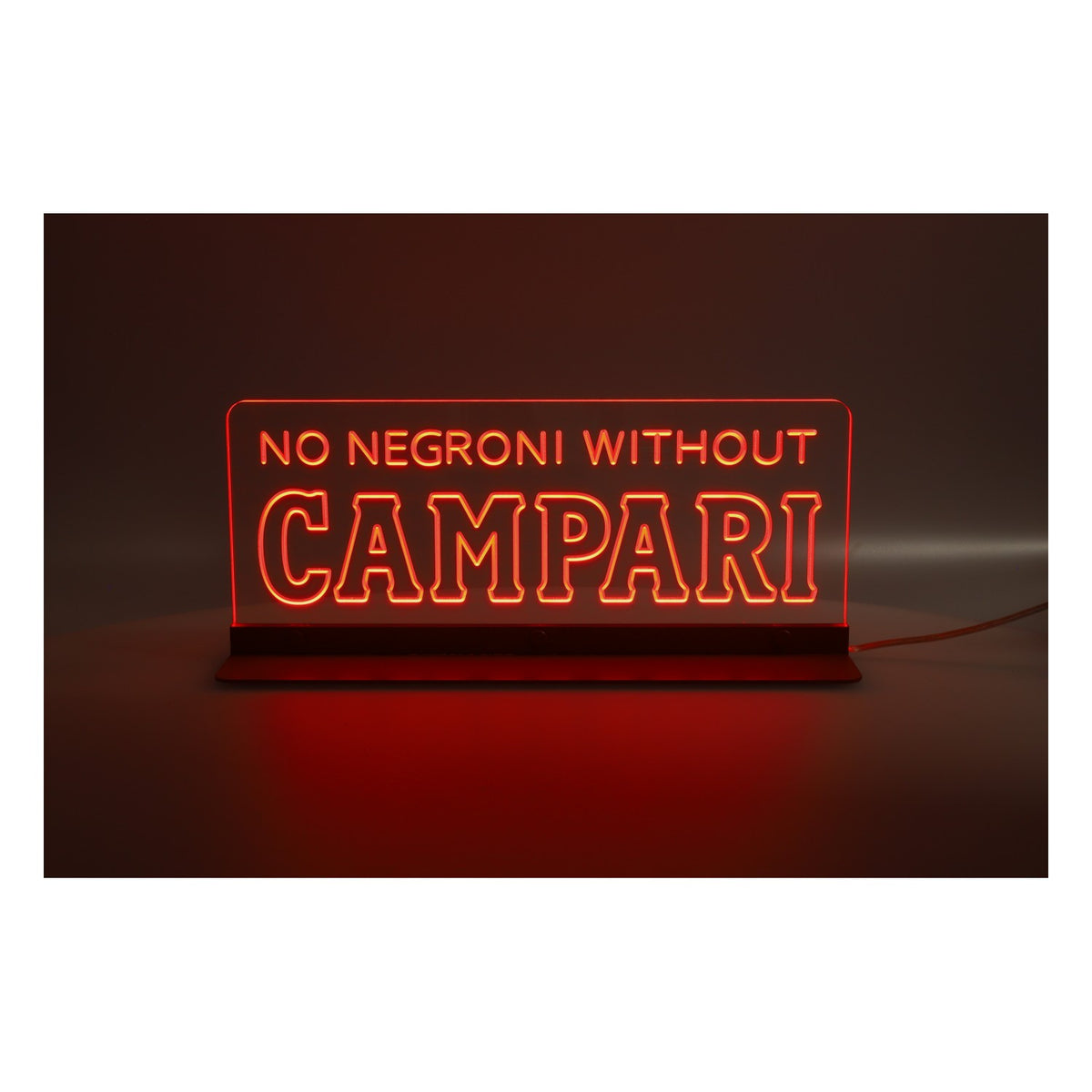 Enseigne lumineuse LED Campari « No Negroni Without Campari » – Vue 6