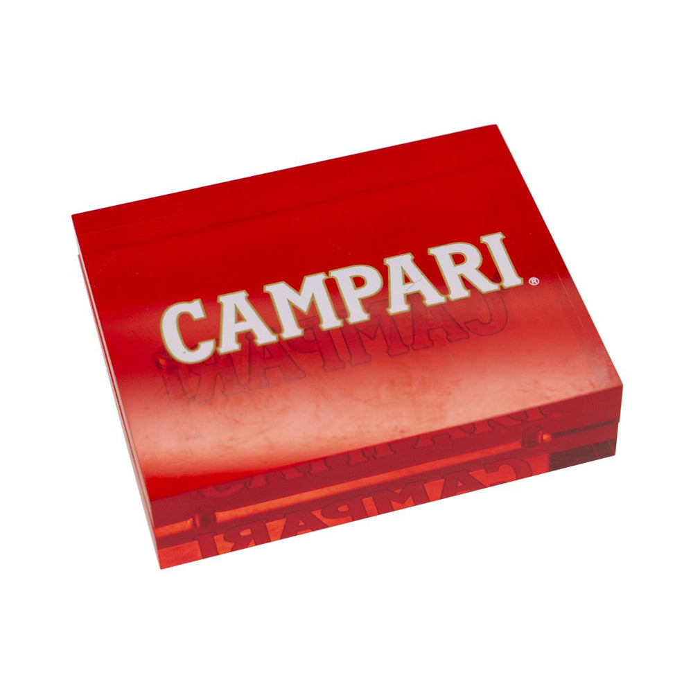 Campari présentoir de table porte-cartes rouge magnétique décoration publicitaire