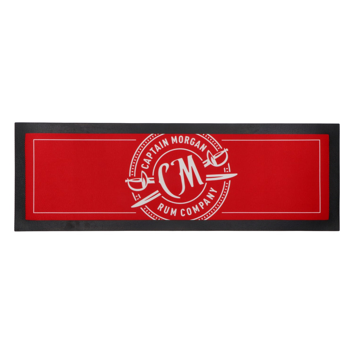 Tapis de bar Captain Morgan Rum Tapis égouttoir Accessoires de bar Noir/Rouge