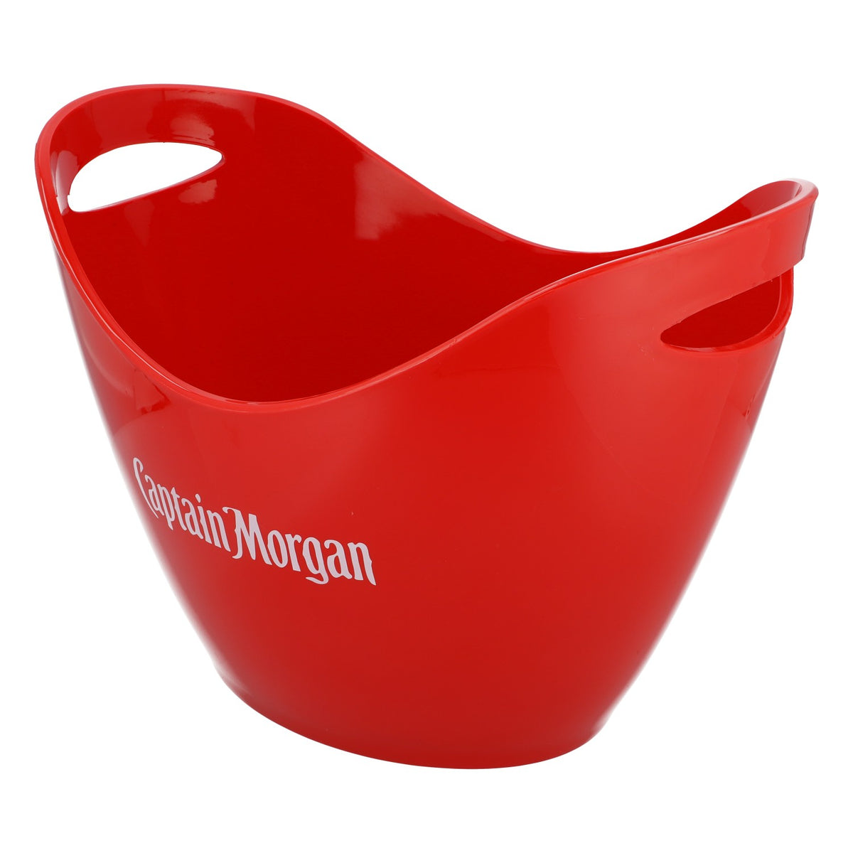 Refroidisseur à bouteille Captain Morgan Rum Seau à glace rouge avec logo blanc des deux côtés – Vue 4