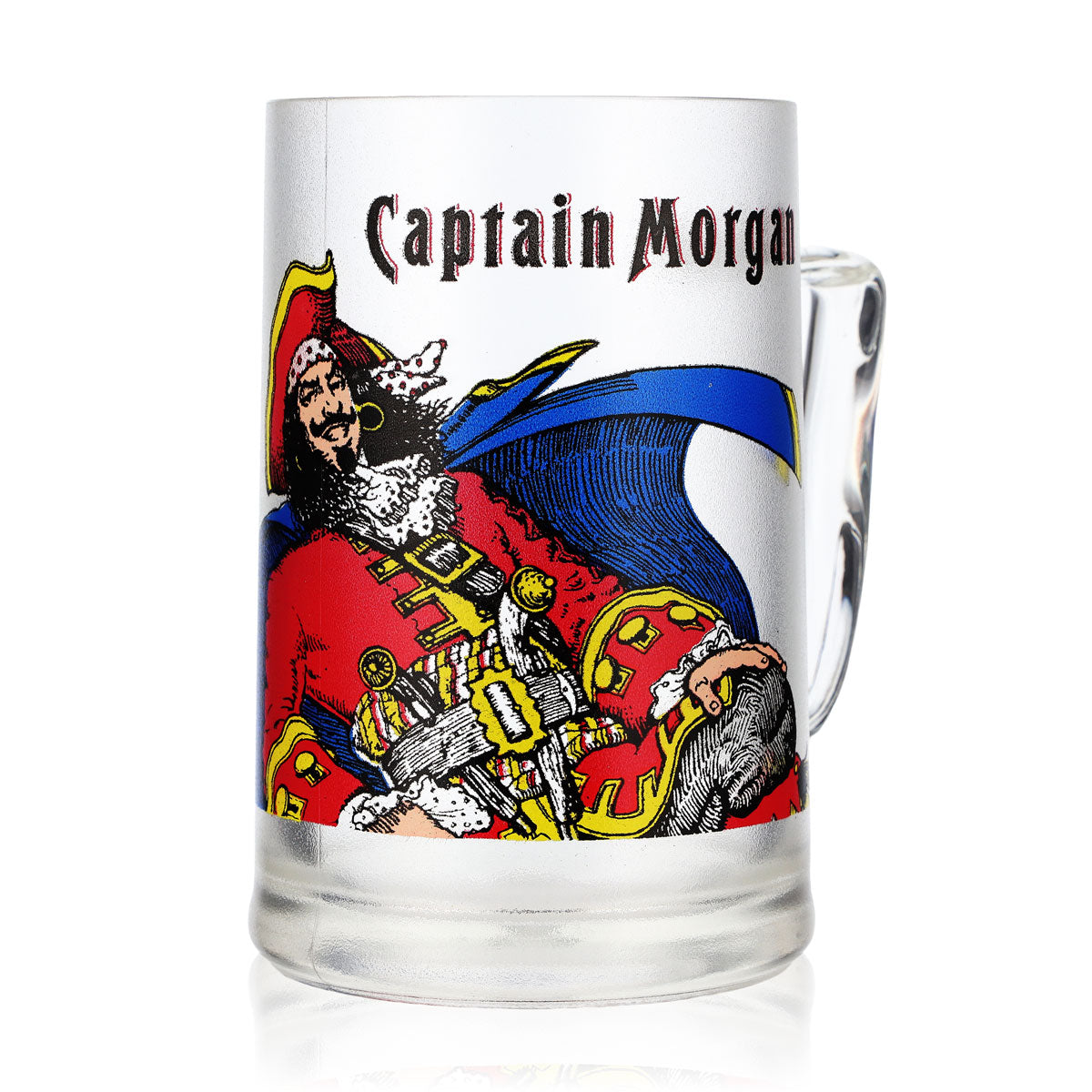 Verre à rhum Captain Morgan, 0,63 l, en plastique réutilisable, motif pirate, pichet transparent