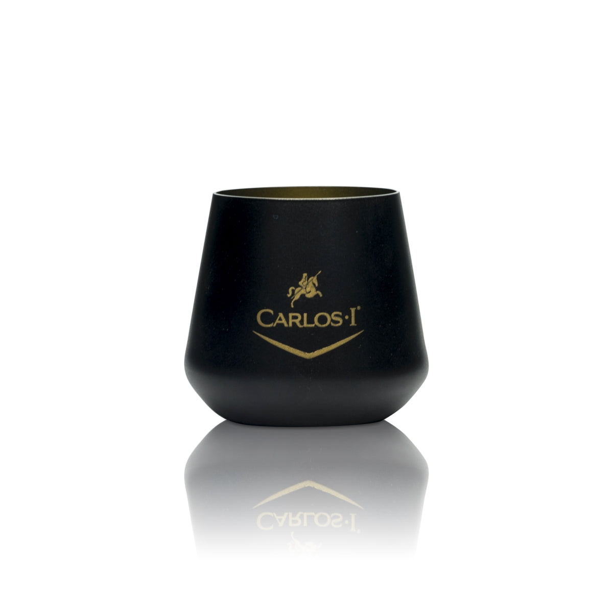 6 verres à brandy Carlos I 0,3 l, verres mats satinés, logo doré – Vue 2