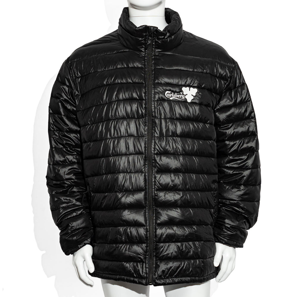 Veste en duvet Carlsberg pour homme, taille 2 XL, logo noir brodé