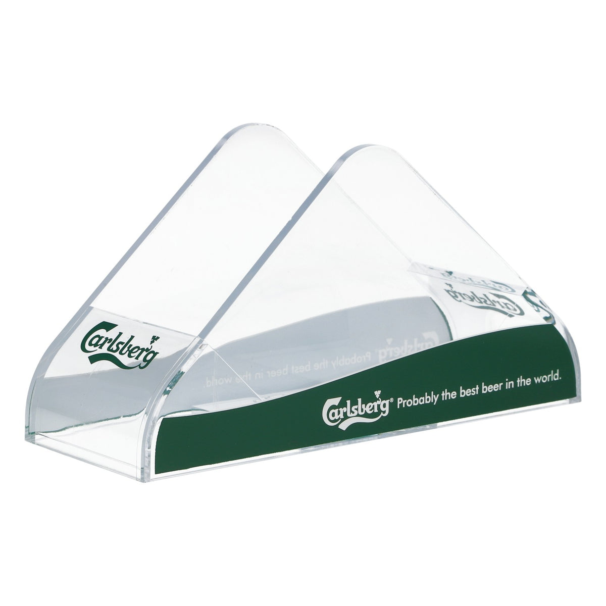 Présentoir de table Carlsberg pour sous-verres, vert, neuf, en plastique