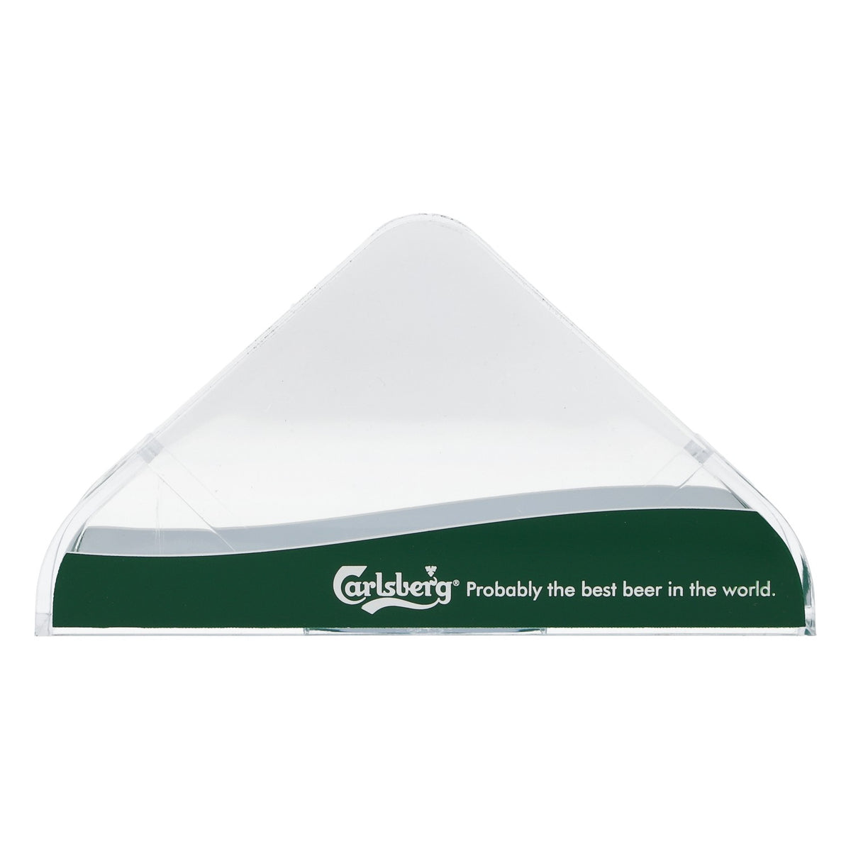 Présentoir de table Carlsberg pour sous-verres, vert, neuf, en plastique – Vue 2