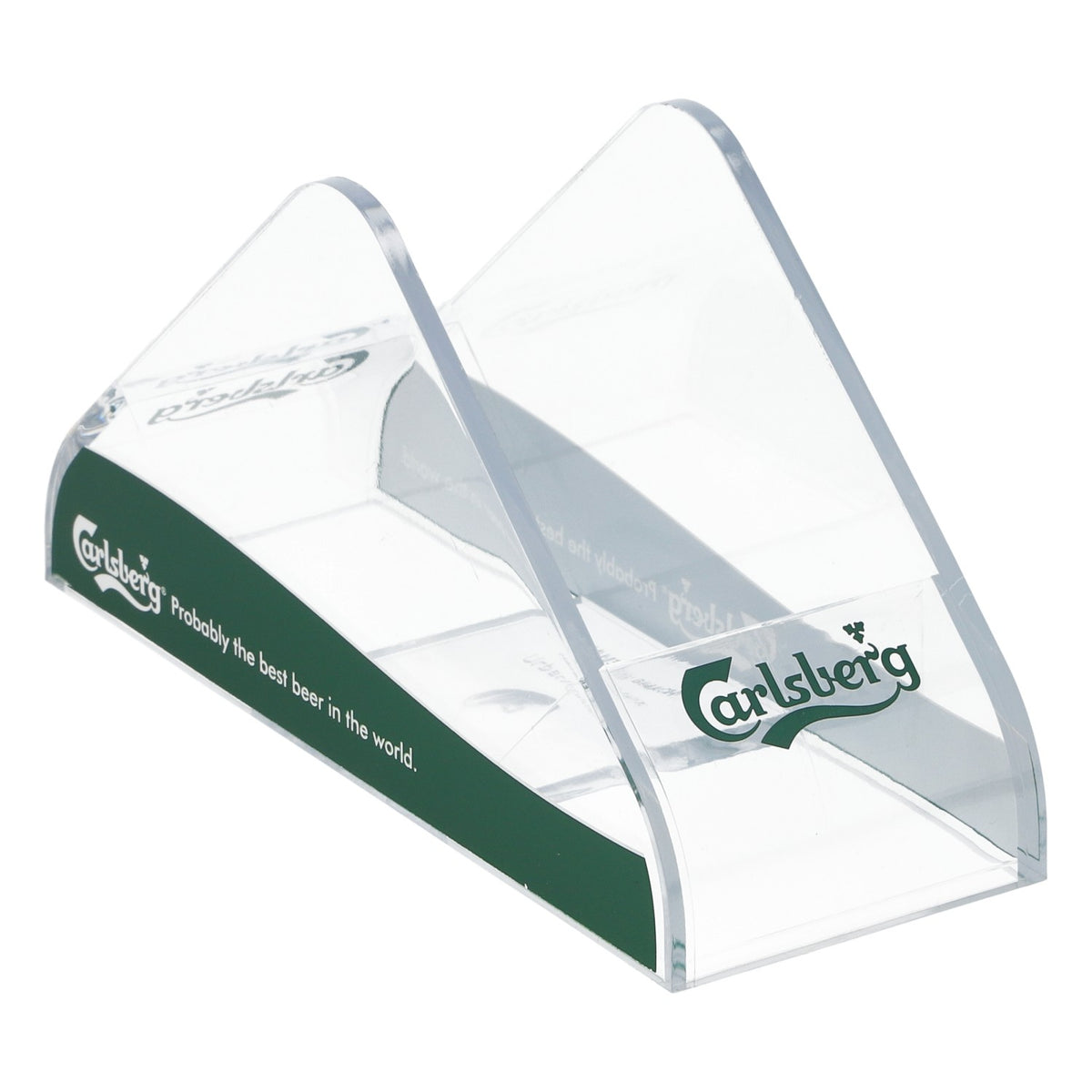Présentoir de table Carlsberg pour sous-verres, vert, neuf, en plastique – Vue 4