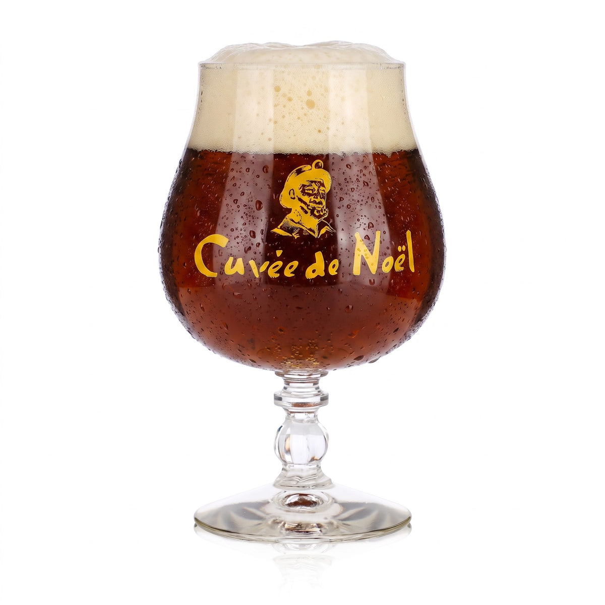 Verre à bière Castelain 0,5 l, modèle « Cuvée de Noël », en Durobor Windsor jaune