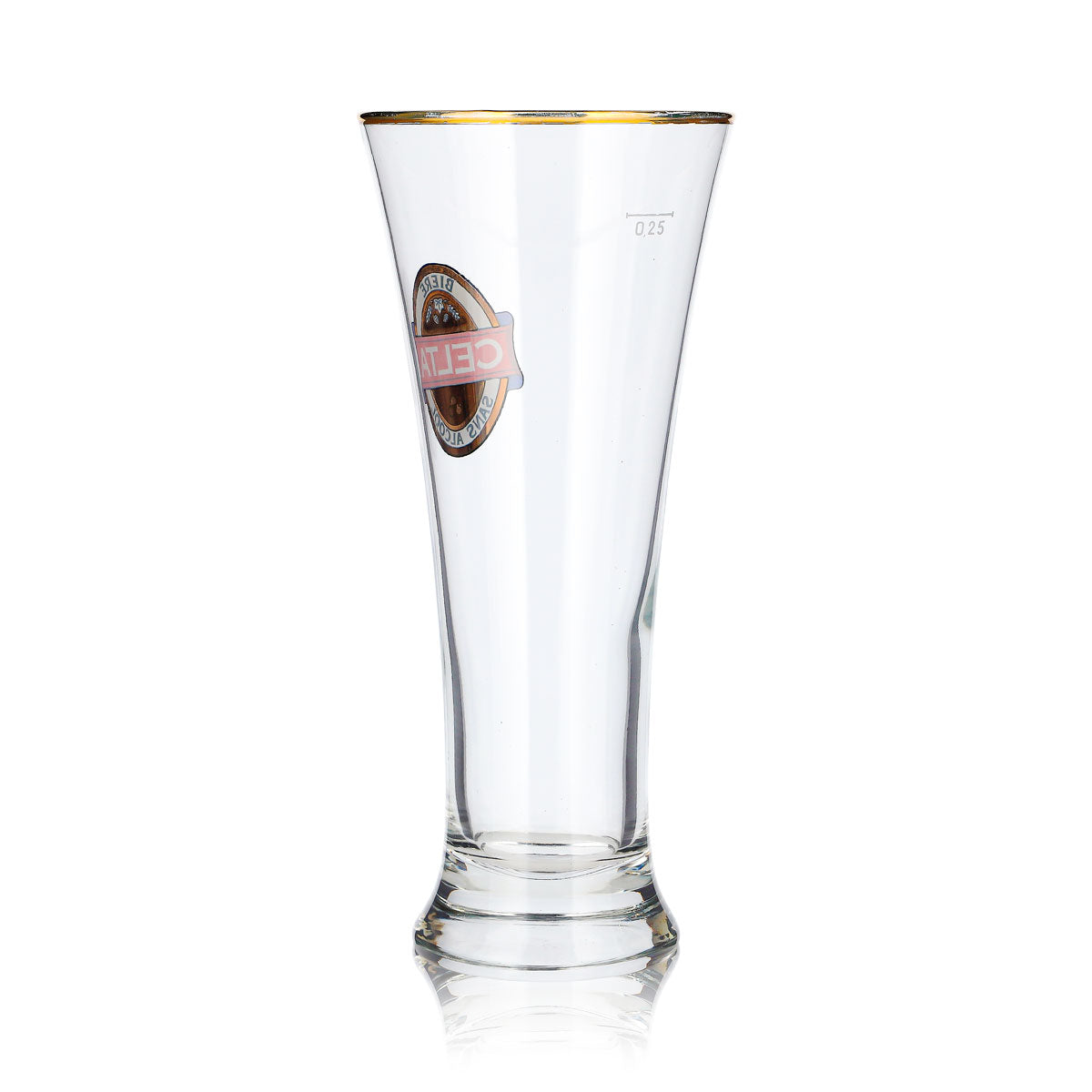 Verre à bière Celta, 0,25 l, en forme de coupe, avec bord doré – Vue 3