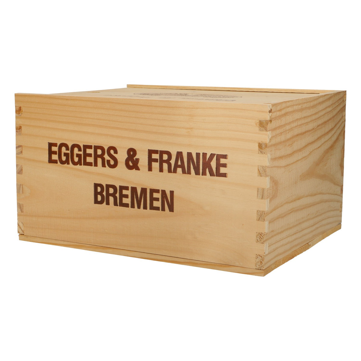 Caisse en bois « Château les Vergnes » pour la décoration d'intérieur, 33 x 27 x 18,5 cm – Vue 3