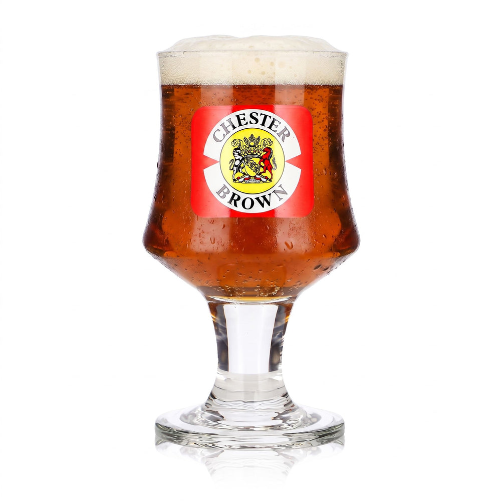 Verre à bière Chester 0,35 l, forme coupe, marron