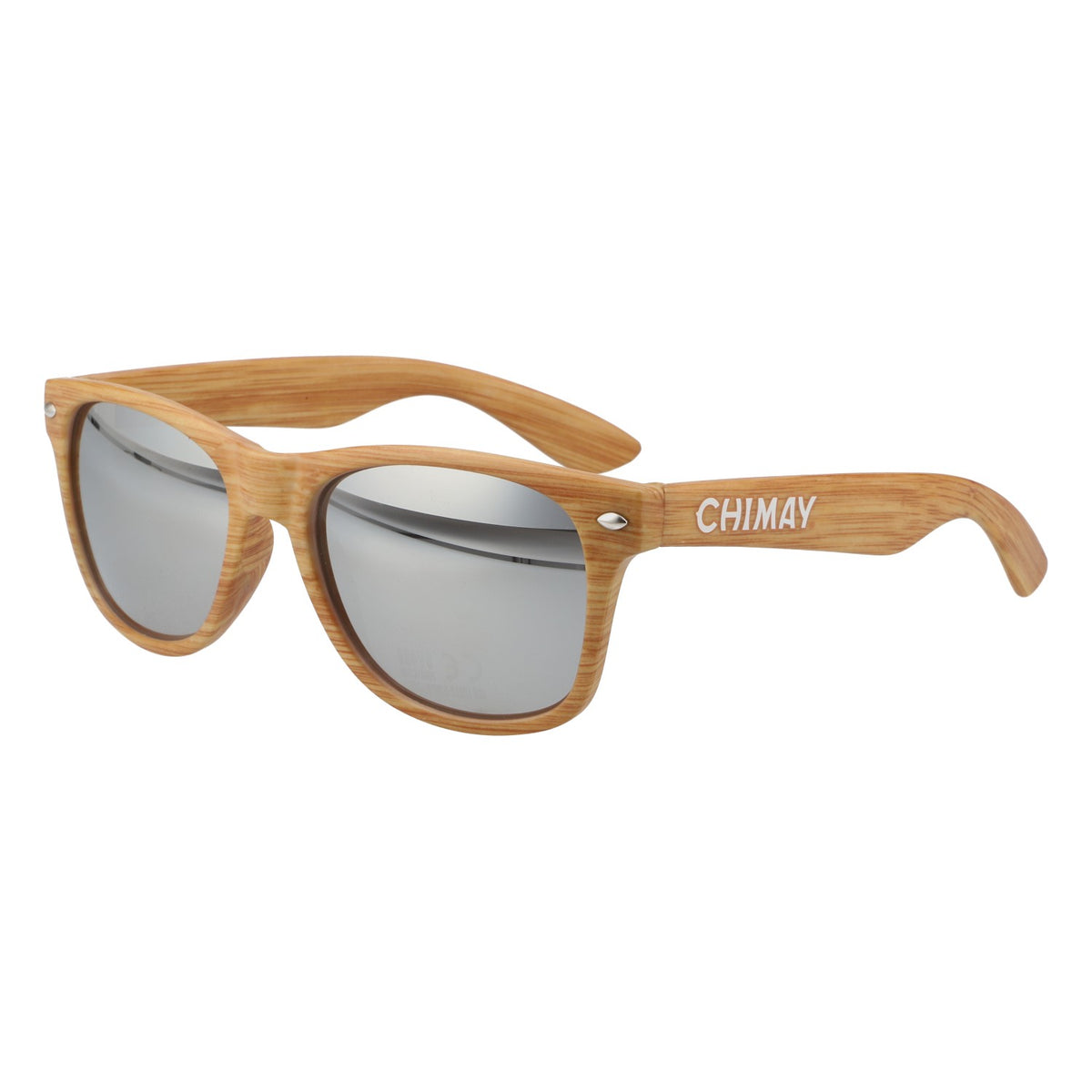 Lunettes de soleil Chimay Beer, aspect bois, neuves, en plastique, marron – Vue 2