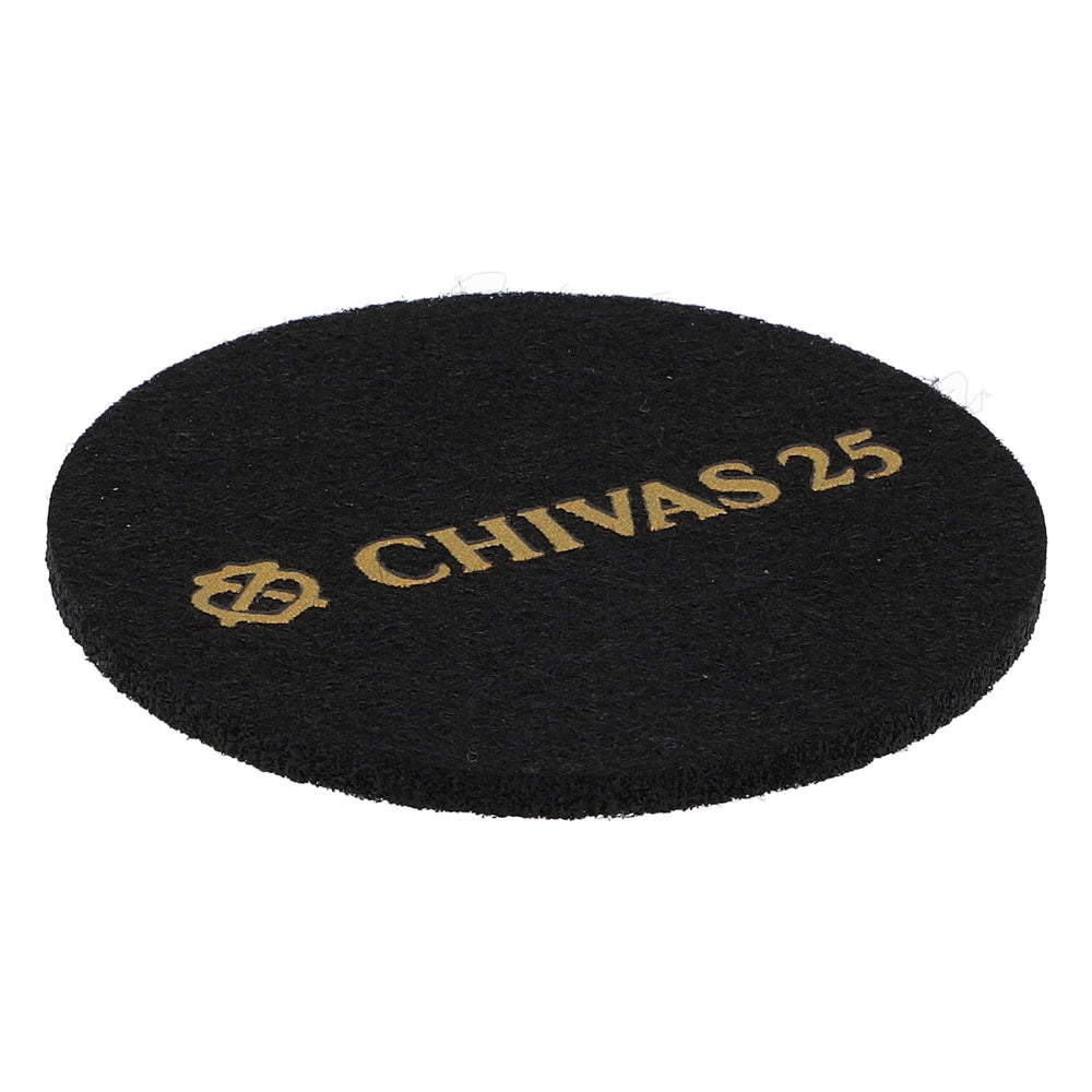 Chivas Regal Whisky Sous-verres en feutre Noir 6,2 cm de diamètre « Chivas 25 »