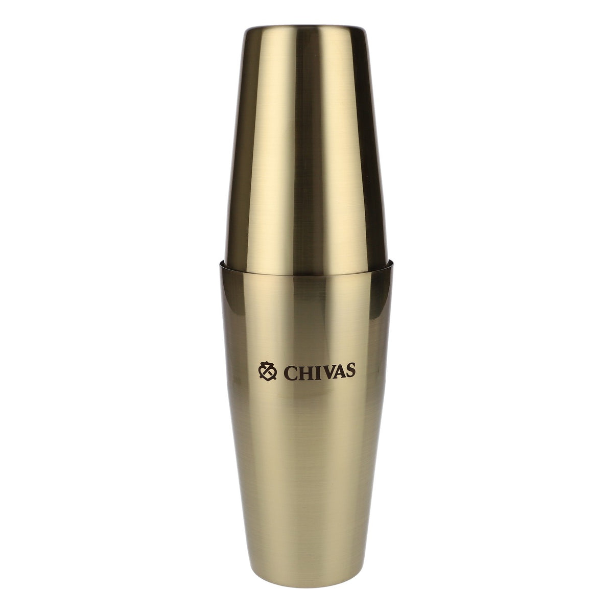 Chivas Regal Whisky Shaker en acier inoxydable Logo gravé en or – Vue 2