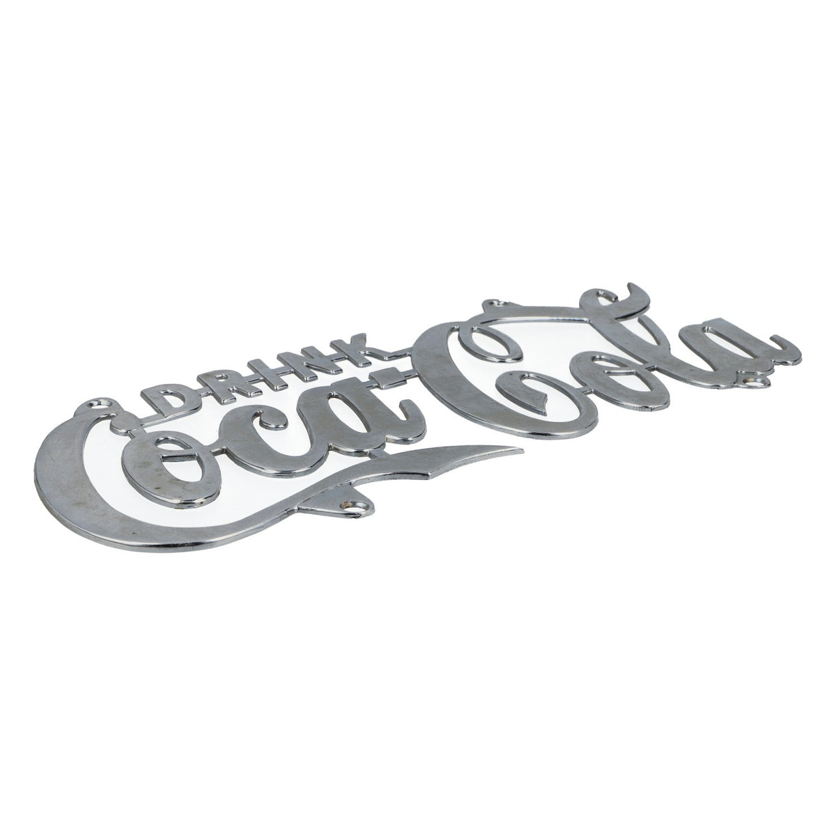 Plaque en métal Coca-Cola, décoration murale, métal argenté, style rétro, très rare – Vue 2