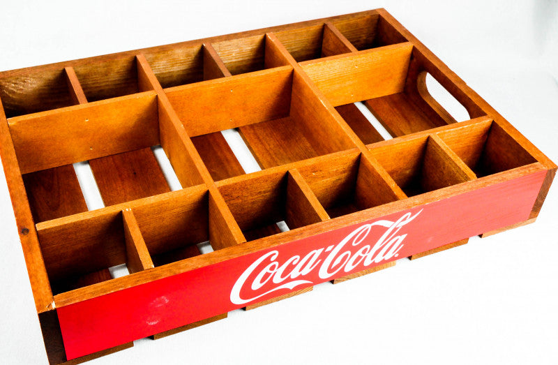 Plateau Coca Cola en bois véritable Plateau de service Terrasse Modèle vintage – Vue 3