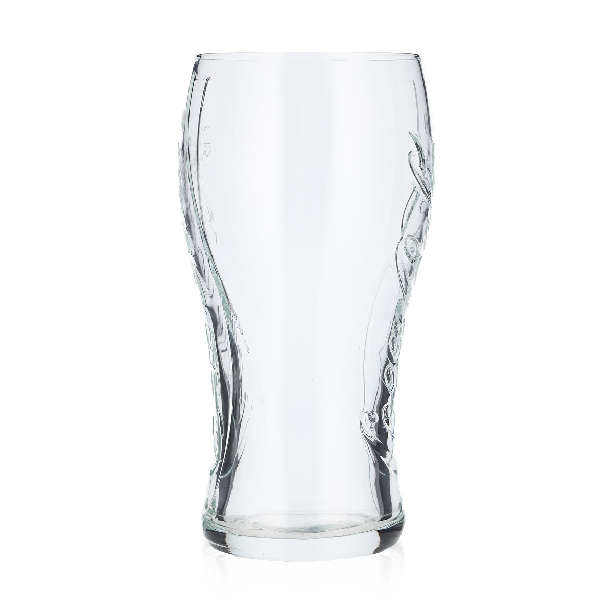 Verre Coca Cola 0,3 l Contour Curve Logo vertical en relief Verres à boissons – Vue 2
