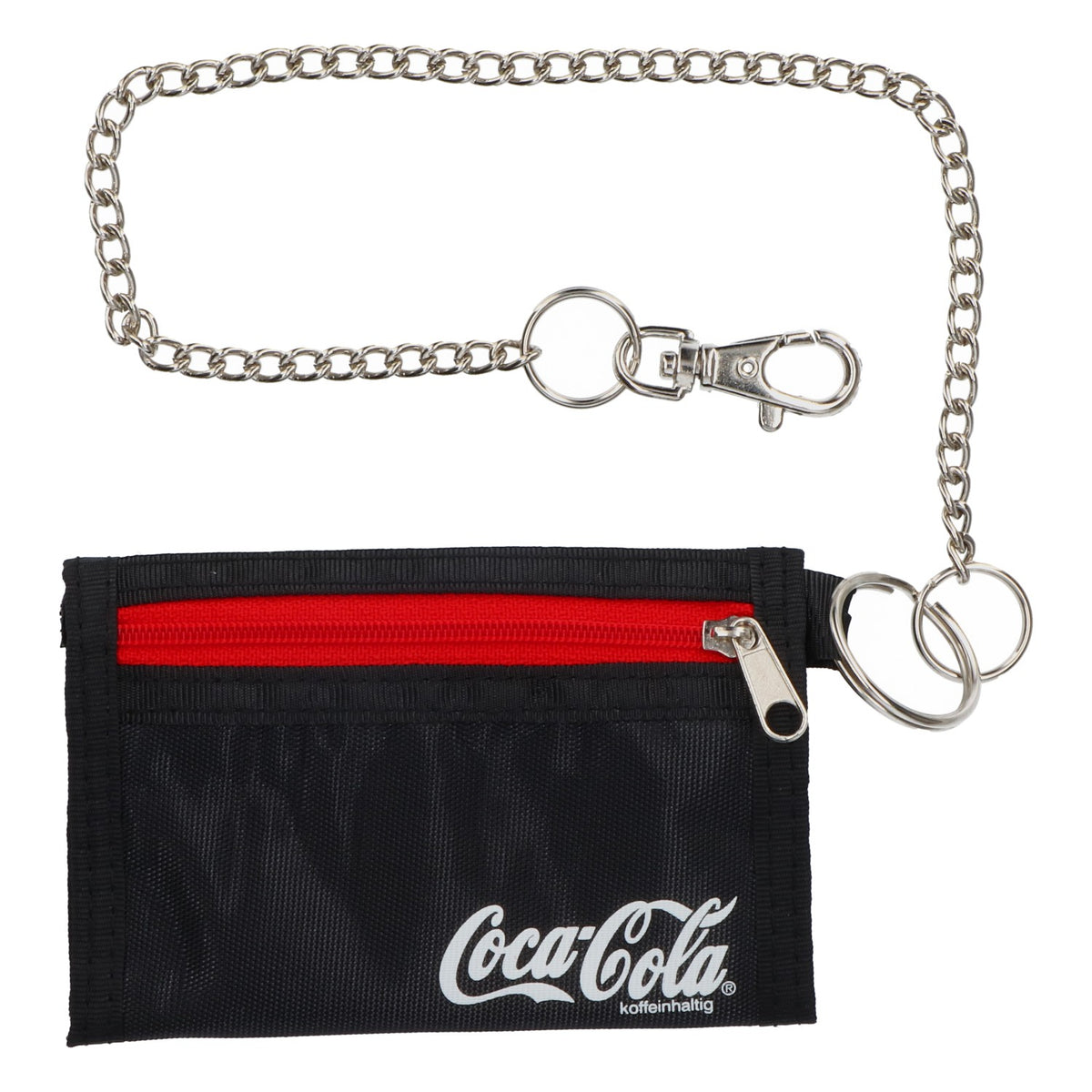 Portefeuille Coca Cola avec chaîne et différents compartiments – Vue 2