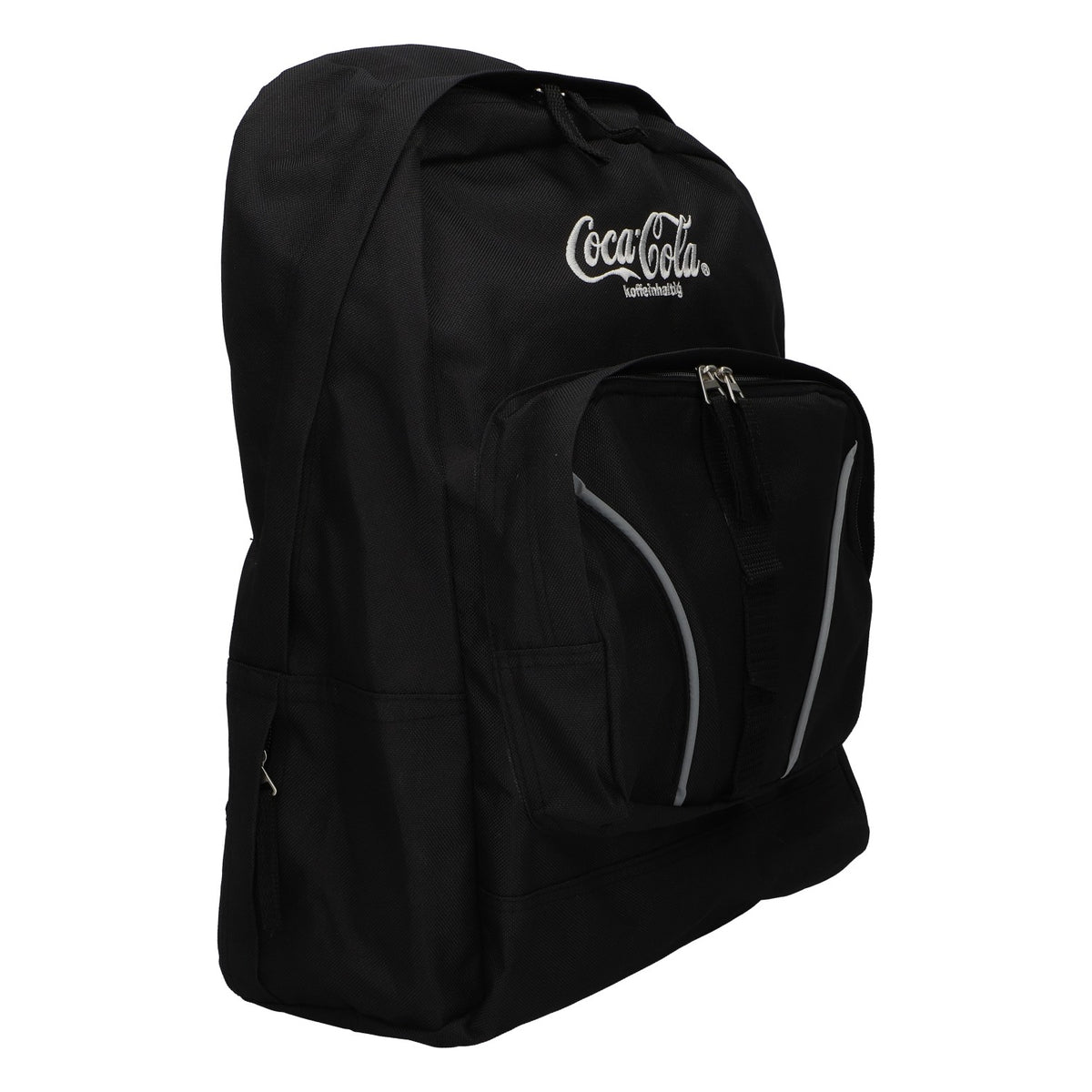 Sac à dos Coca-Cola noir avec logo blanc, 30 x 15 x 45 cm, produit pour fans – Vue 2