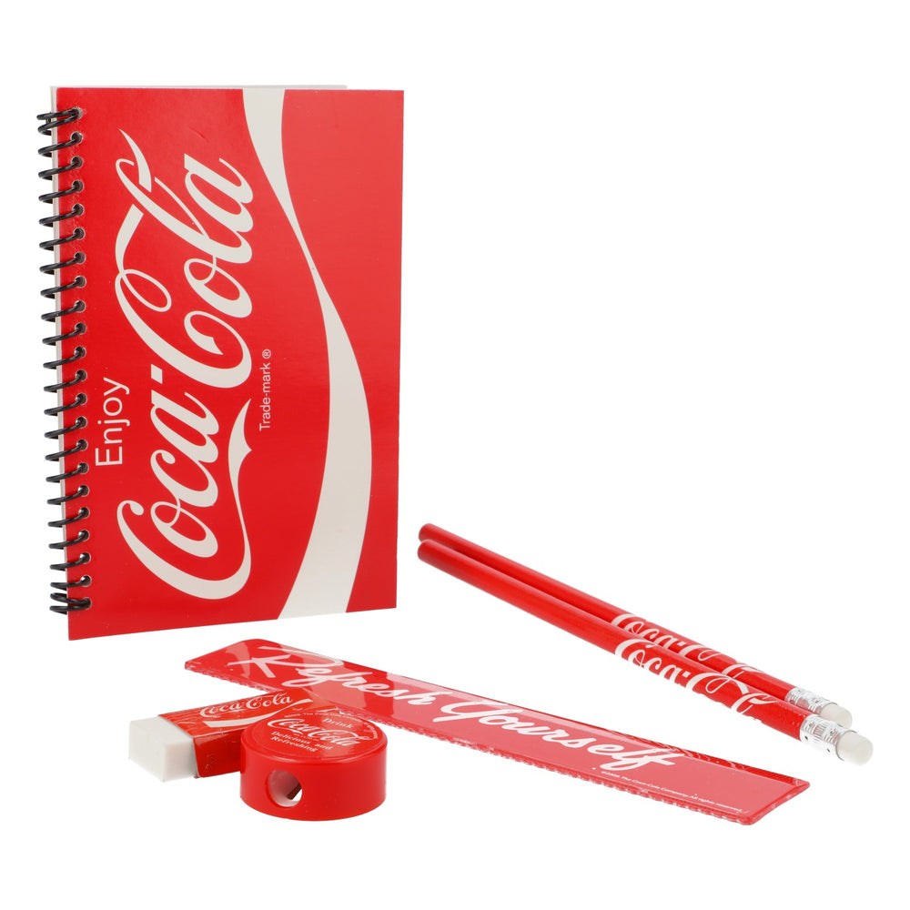 Set d'écriture Coca Cola 6 pièces Stylos Stylos Rentrée scolaire, Écoliers débutants