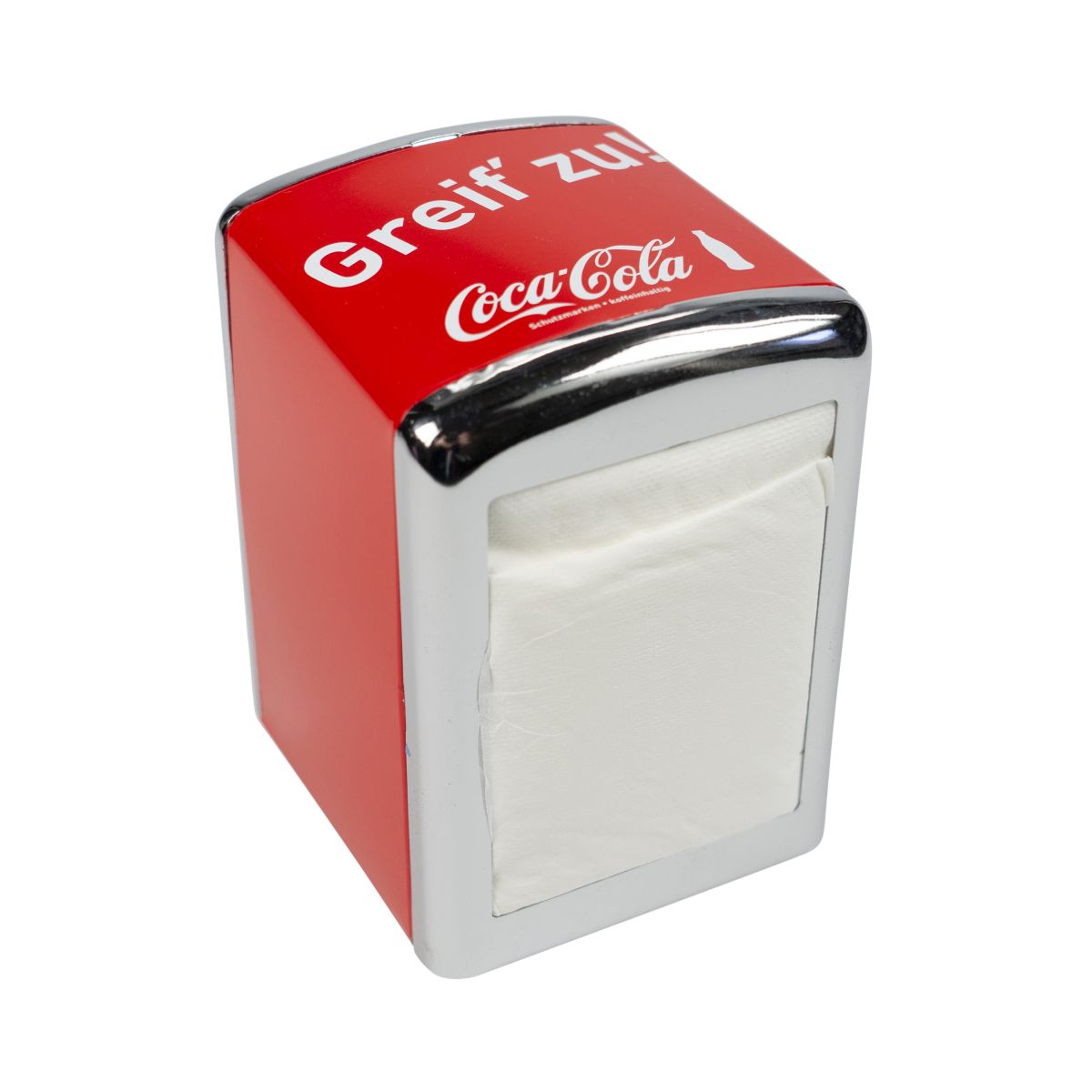 Distributeur de serviettes Coca Cola rouge argenté 15 x 10 cm Distributeur de serviettes Accessoires pour la restauration