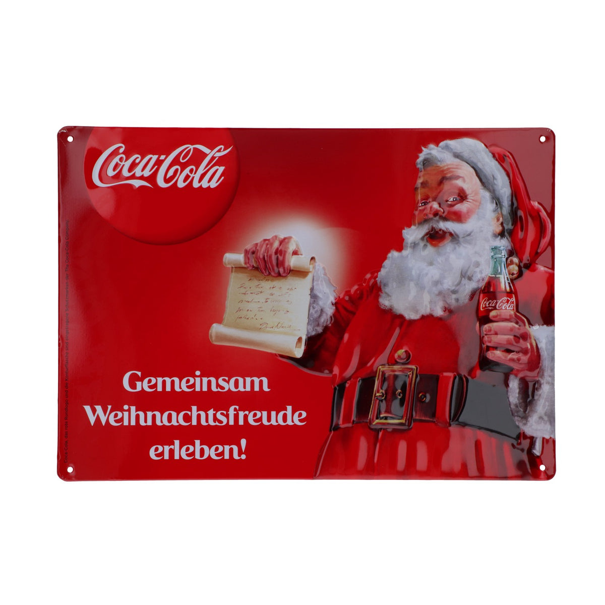 Coca Cola Softdrink Plaque métallique Décoration murale Père Noël