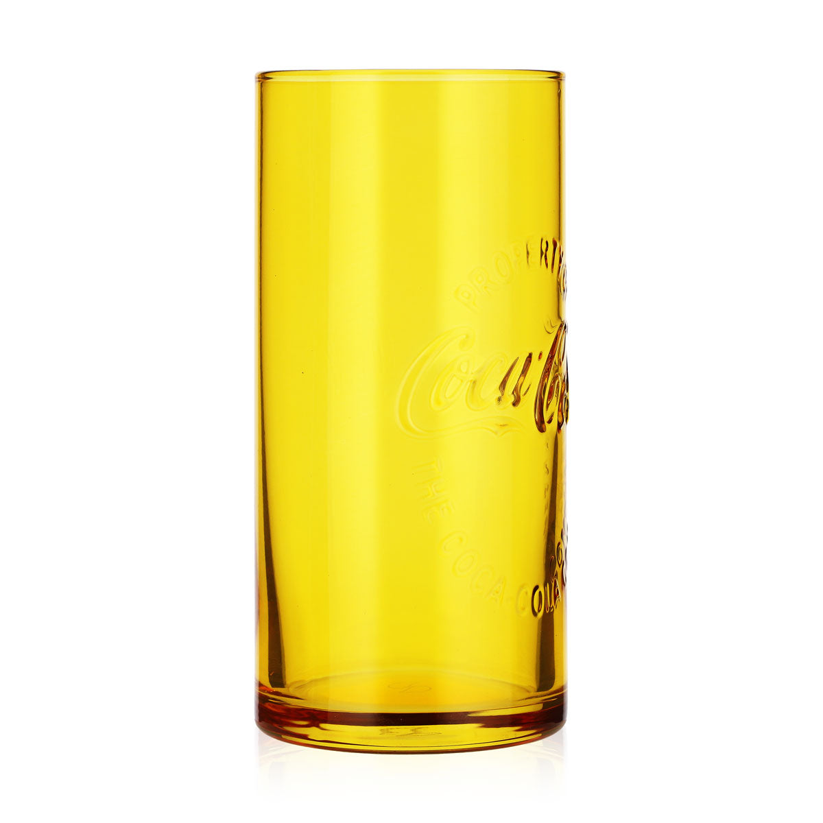 Verre à soda Coca-Cola 0,36 l, forme profilée, jaune, édition spéciale McDonald's – Vue 2