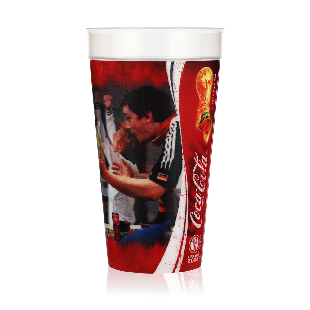 Verre à boisson gazeuse Coca-Cola 0,5 l, Coupe du monde de la FIFA 2006, motif 3D, gobelet réutilisable en plastique