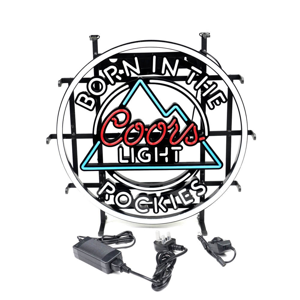 Coors Light Bière Enseigne lumineuse LED Bar Décoration murale Panneau