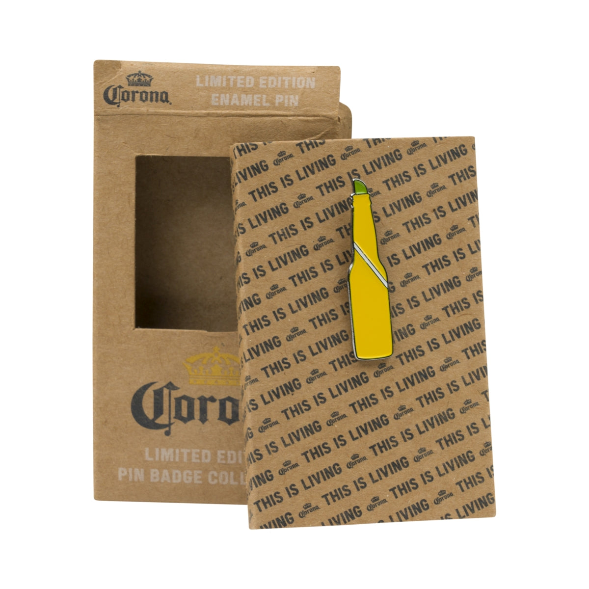 Broche Corona Beer Bottle Yellow Metal Pin Revers Badge – Vue 2