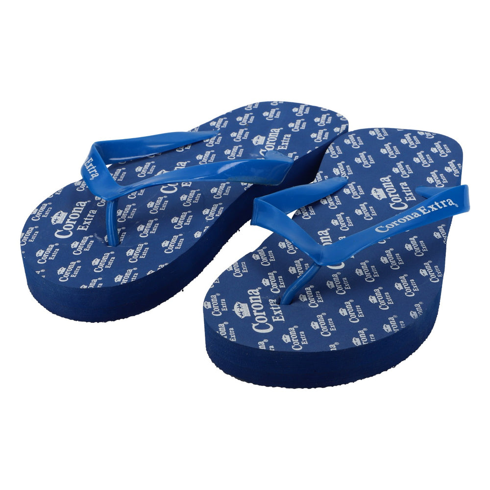 Corona Extra Bière Tongs Sandales de bain Chaussures de plage Taille M/38-41 bleu