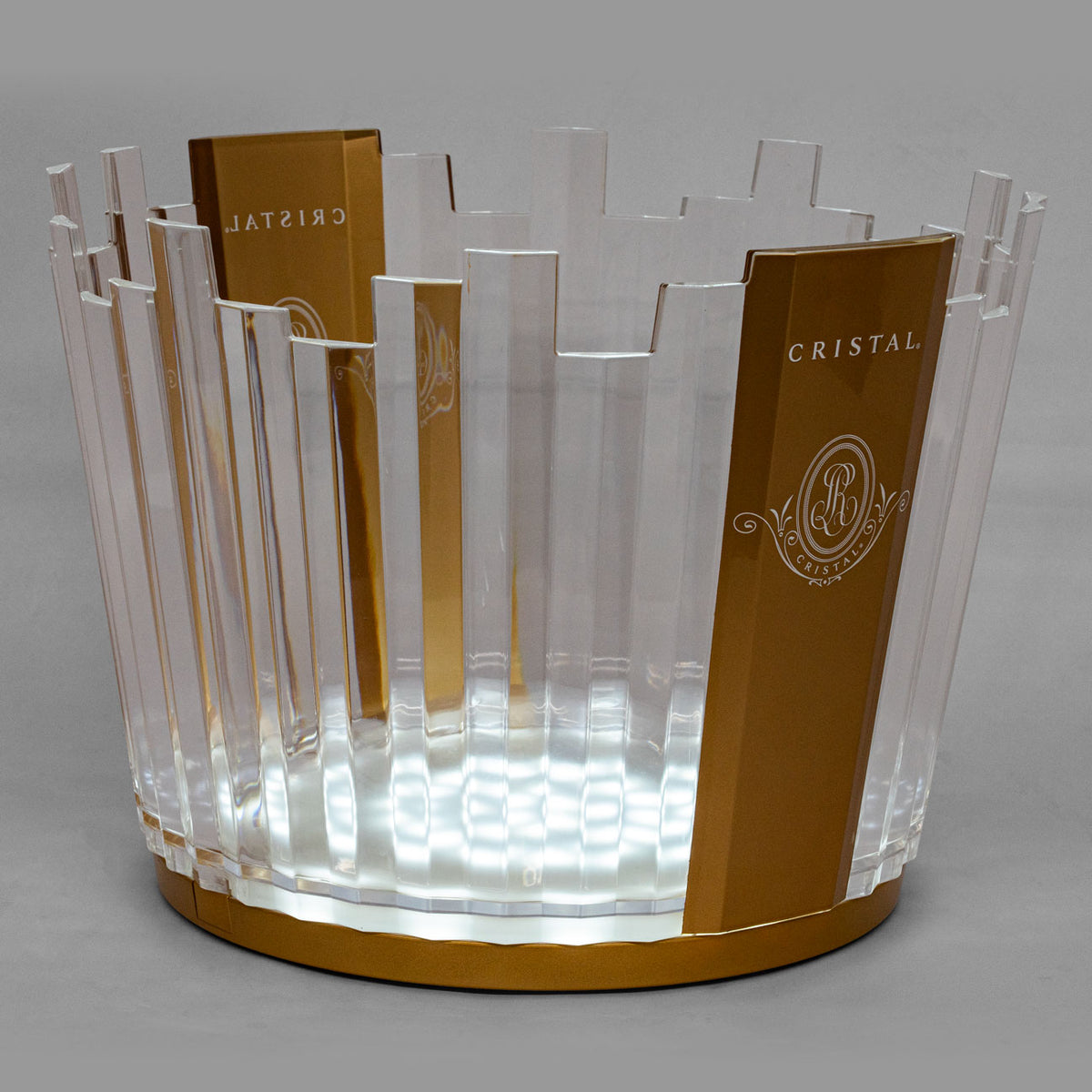 Cristal Champagne Refroidisseur de bouteille LED Luminous Ice Bowl Bac à glaçons – Vue 6