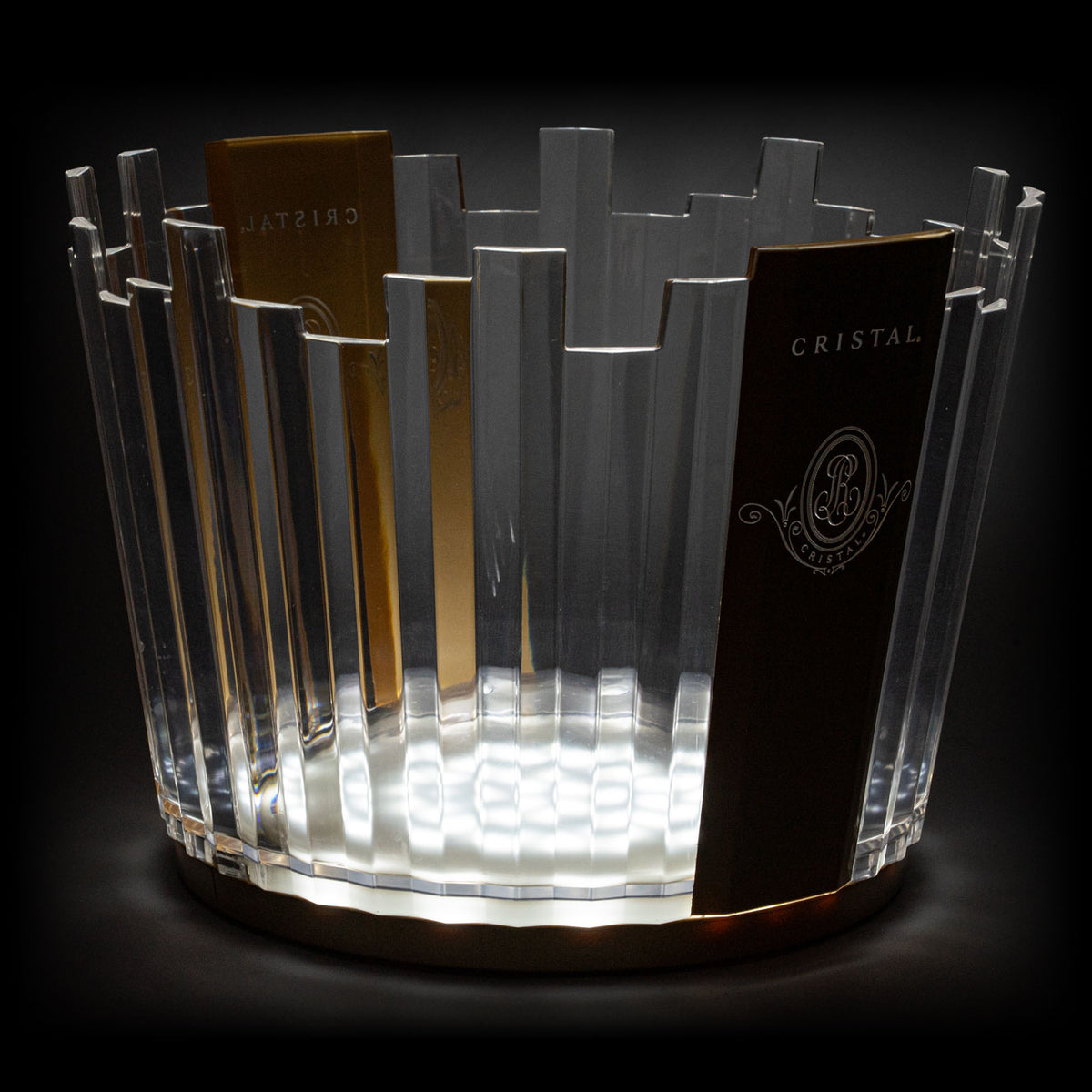 Cristal Champagne Refroidisseur de bouteille LED Luminous Ice Bowl Bac à glaçons – Vue 7