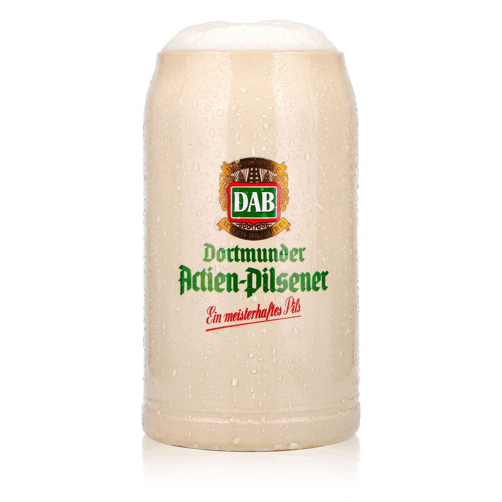 DAB - Brasserie de Dortmund : verre à bière, chope, cruche en terre cuite de 1 l