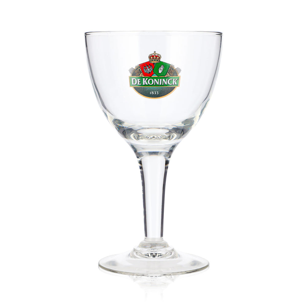 Verre à bière De Koninck 0,25 l, forme calice, logo vert « Bollecke »