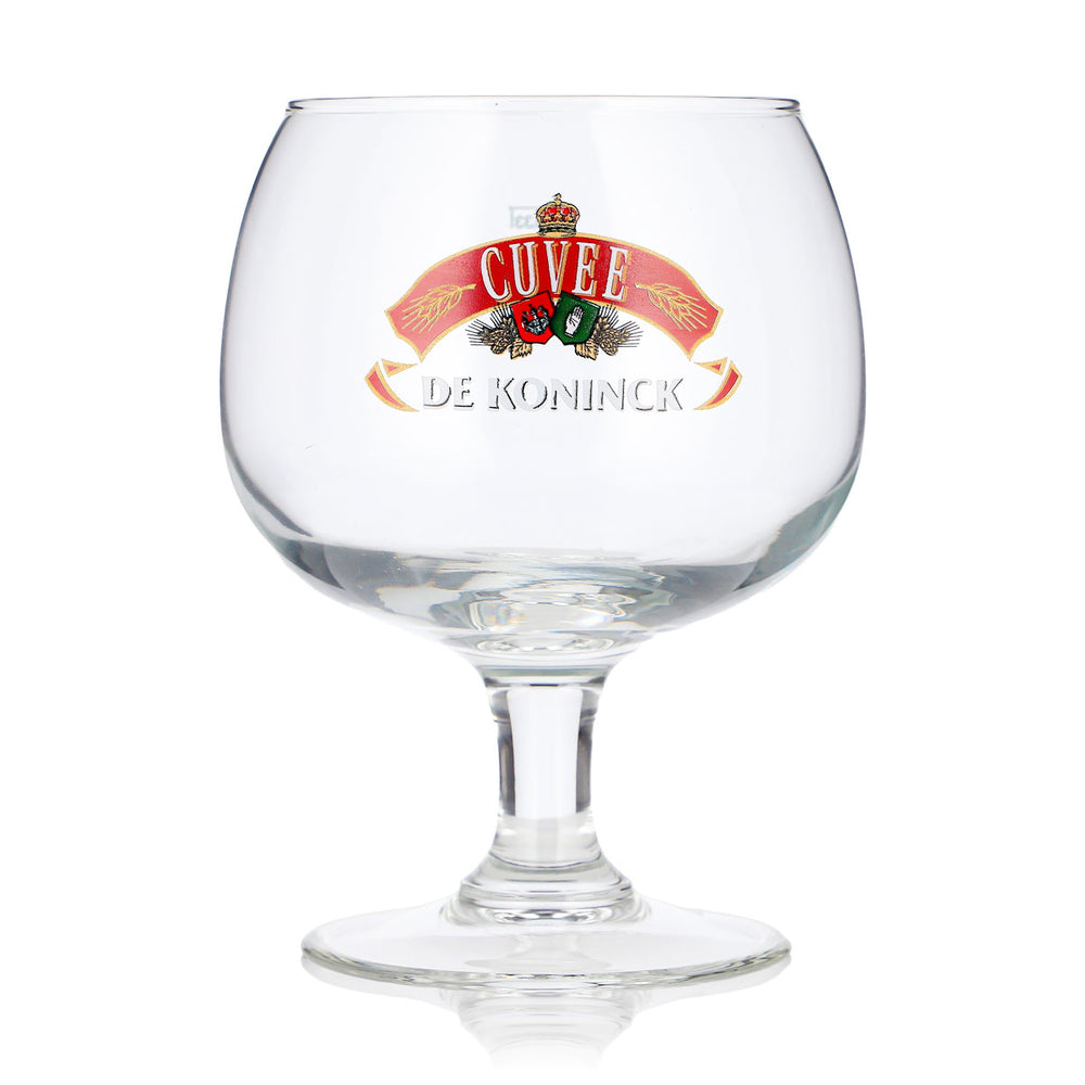 Verre à bière De Koninck 0,33 l, forme tulipe, logo rouge, verre à bière Cuvée, verre à pied, verre à bière tulipe