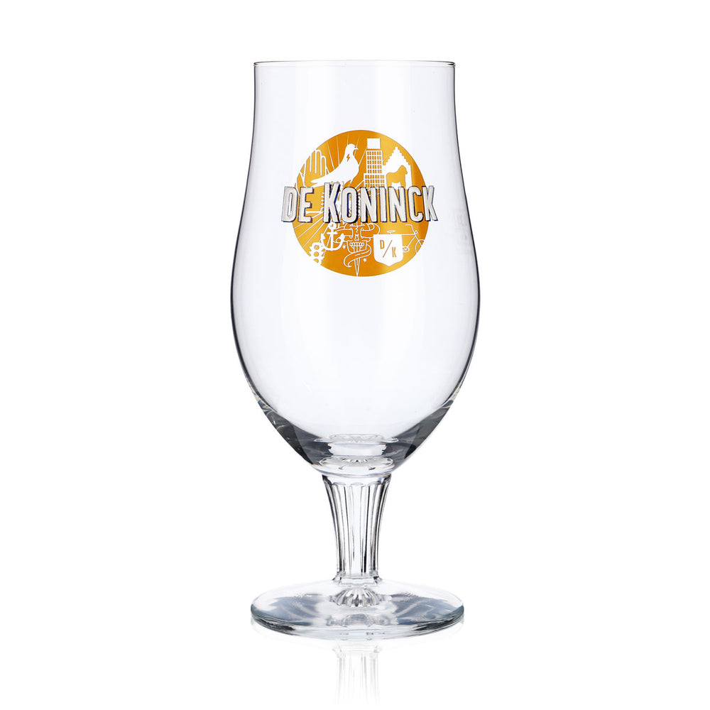 Verres à bière De Koninck Verres à bière en forme de coupe 0,33 l Coupe Craft Beer logo jaune