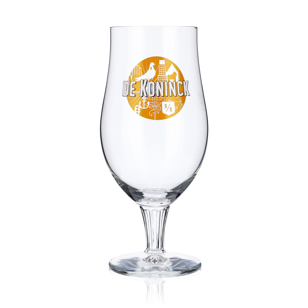 Verres à bière De Koninck Verres à bière en forme de coupe 0,33 l Coupe Craft Beer logo jaune