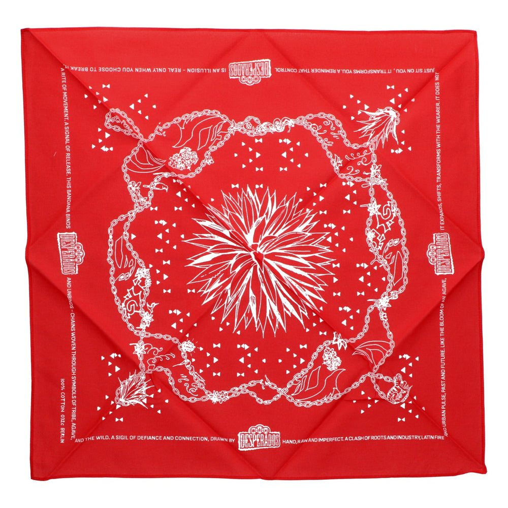 Foulard Desperados rouge, 53 x 53 cm