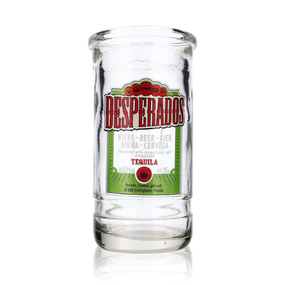 Photophore Desperados en forme de bouteille de bière avec relief