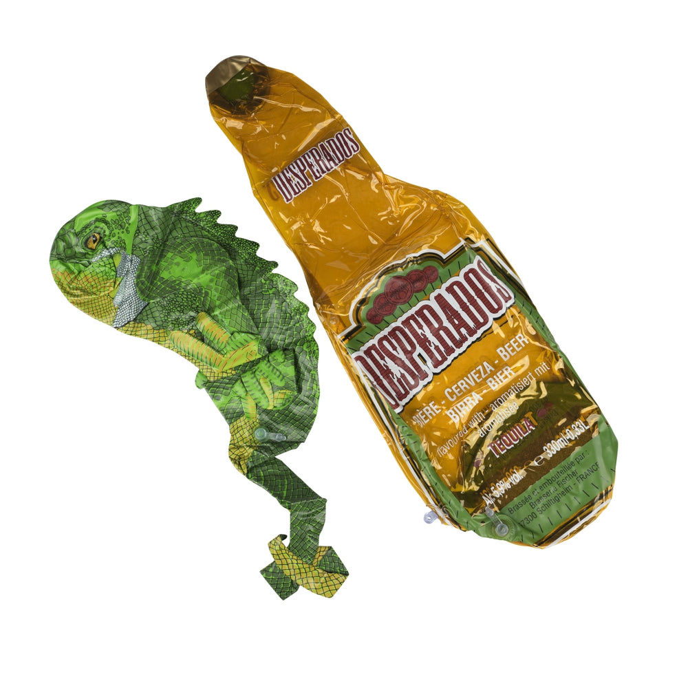 Set de décoration Desperados bouteille gonflable (60 cm) + iguane gonflable