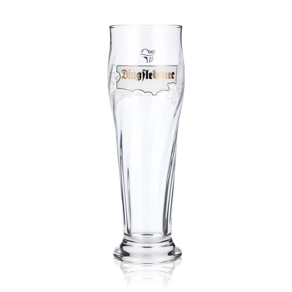 Verre à bière Dingslebener Verre à bière blanche Verres à bière 0,3 l Tulipe Relief longitudinal