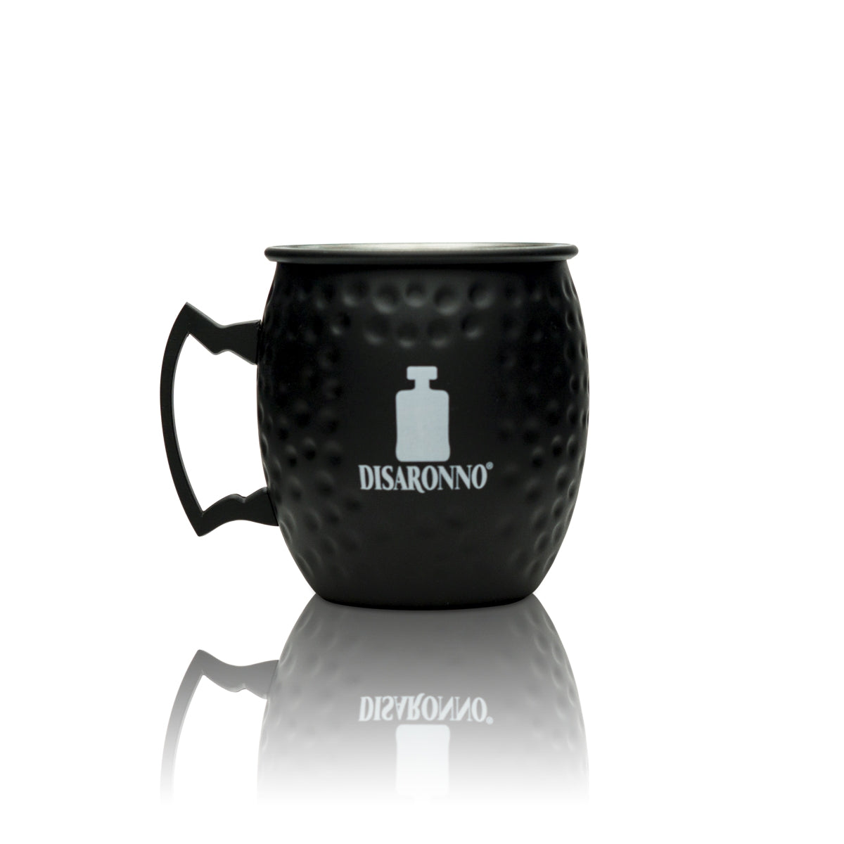 6x mug Disaronno Mule en verre 0,4 l, acier inoxydable, verre noir en relief, mug Moscow Gin