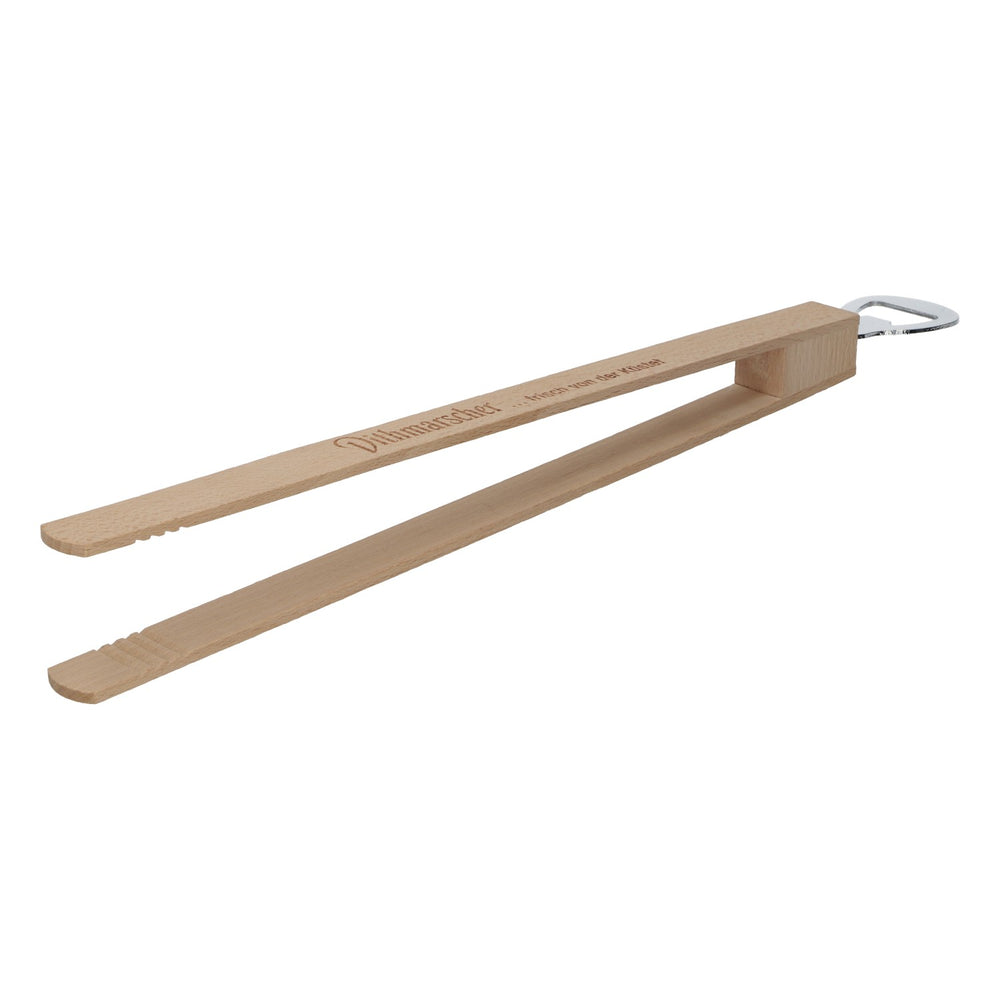 Pince à barbecue Dithmarscher en bois avec décapsuleur, 35 cm, style côte
