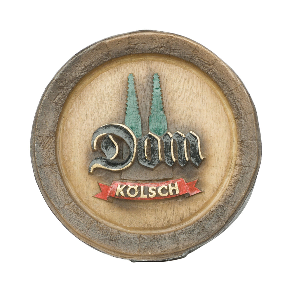 Dom Kölsch Bière en fût Couvercle Panneau publicitaire Aspect bois Fond du fût Plastique Tableau