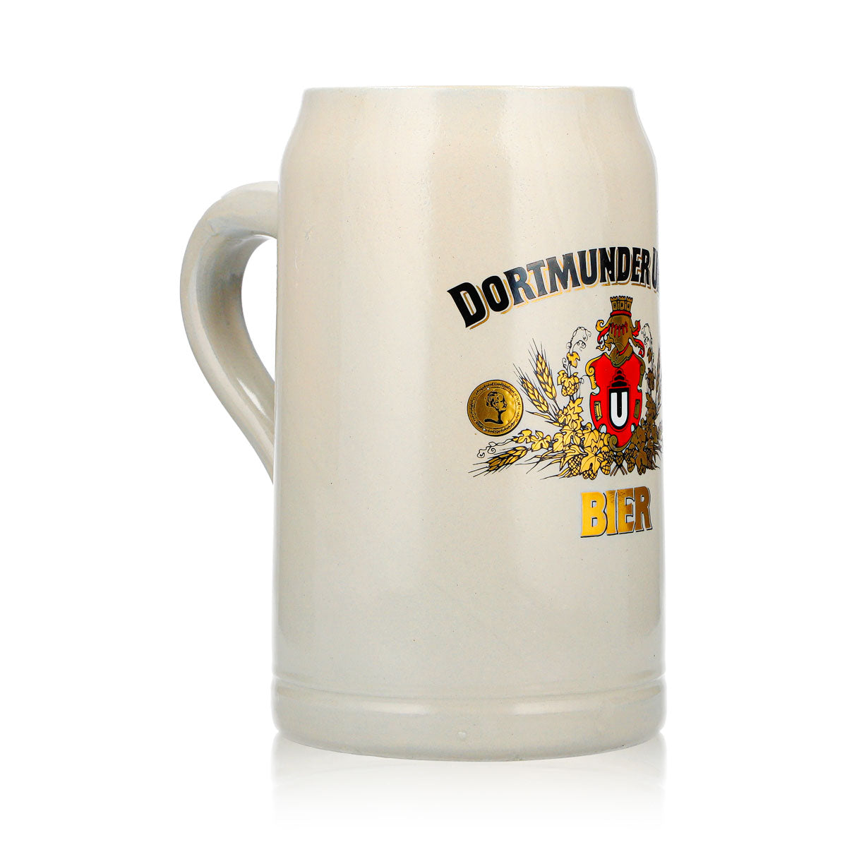 Verre à bière Union de Dortmund, chope en terre cuite, chope d'un litre, chope à bière en terre cuite, Seidel, Humpen – Vue 3