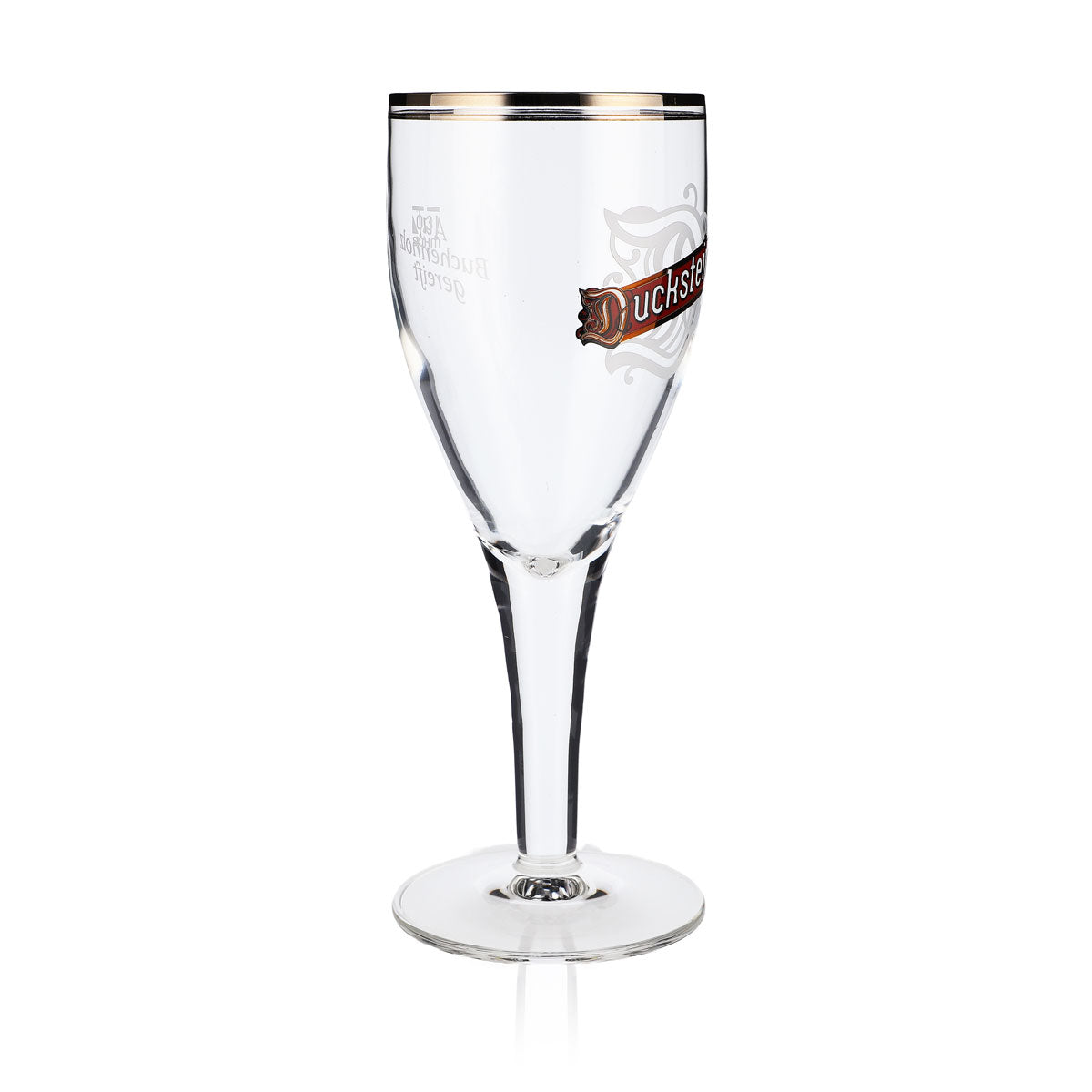 Verre à bière Duckstein 0,3 l, forme coupe, double bord platine, grand logo Sahm Harzer – Vue 2