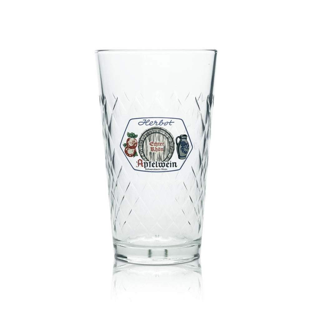Verre Röhn 0,5 l pour cidre Long Drink Relief Automne Verres à rayures Francfort