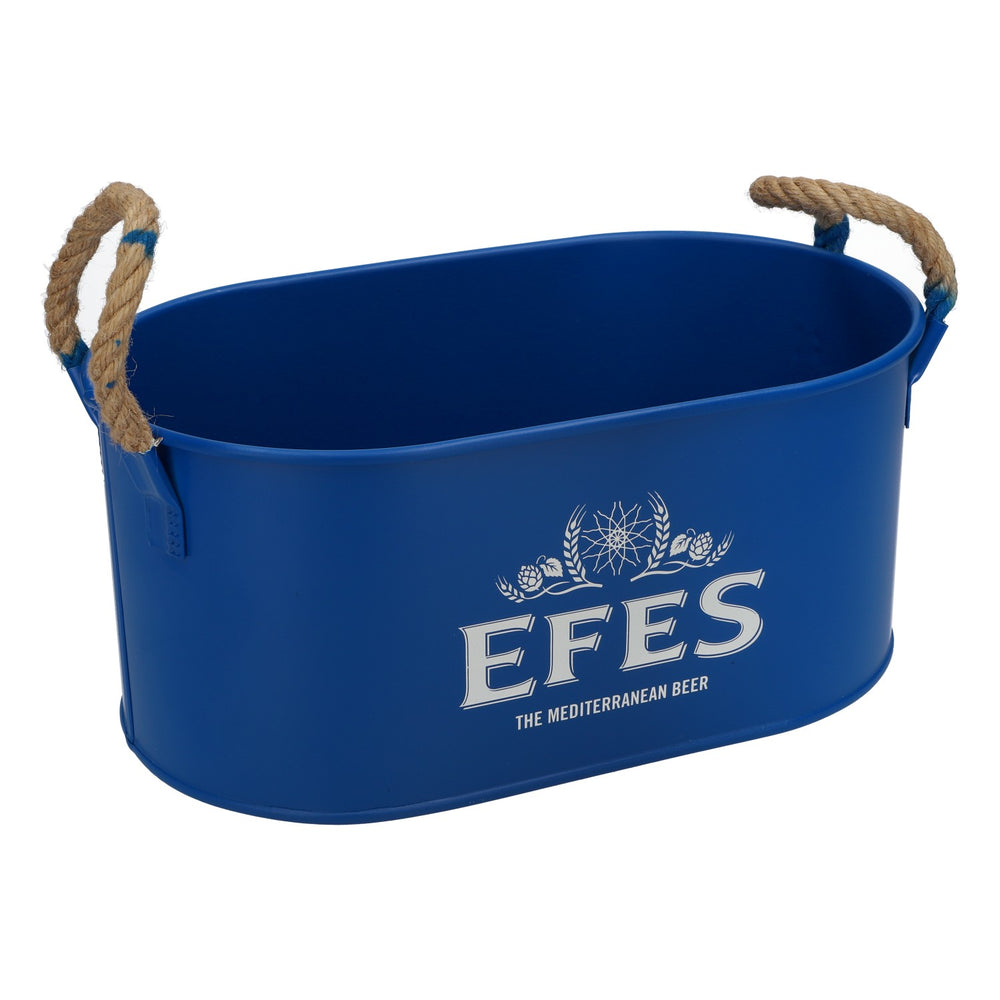 Efes refroidisseur de bière refroidisseur de bouteilles bac à glaçons Icebuket bleu métal avec poignée