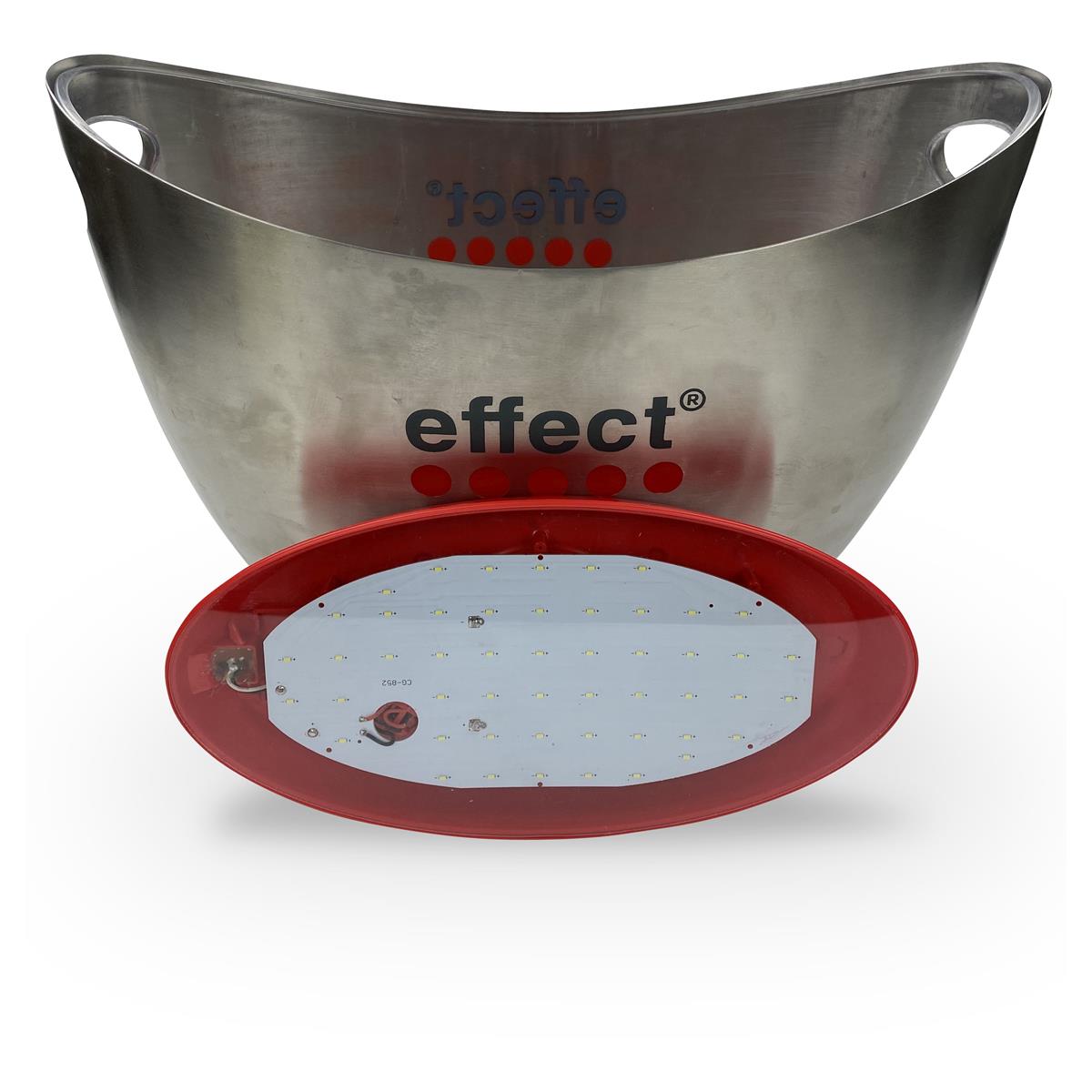 Effect Energy LED Refroidisseur de bouteilles rechargeable Refroidisseur Magnum en acier inoxydable avec insert – Vue 2